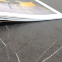 Rundt bord Ø 120 cm Rom bistro sort sten Svart