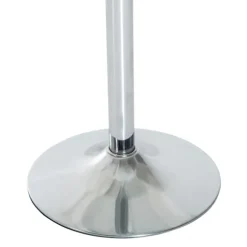 Rundt glas spisebord, 70 cm, metal understel