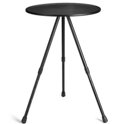 Rundt Klapbord Sort Ultralet Løftbart Aluminiumlegering Klapbord til Udendørs Picnic Rejser
