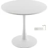 Rundt Spisebord - DUOKU - 80 x 80 cm - MDF Træ - 4 Pladser - Moderne Design