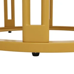 Rundt spisebord med marmormønster & gyldne metalben, køkkenbord, morgenmadsbord, 1 stk., sort/guld Gold