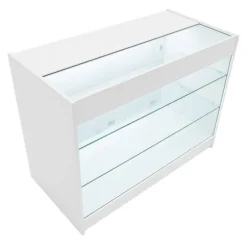 Salgstæller Hvid LED Integreret K1200 Skydedøre [2 Nøgler INKLUDERET] Beige