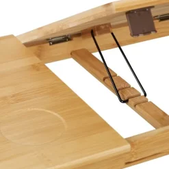 Sammenfoldelig bambus-laptopstativ – Justerbart sengebord