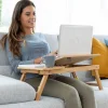 Sammenfoldeligt støttebord i bambus Lapwood InnovaGoods