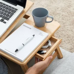 Sammenfoldeligt støttebord i bambus Lapwood InnovaGoods