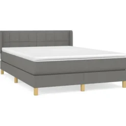 Sammenhæng med madras - Eksklusivt hjem - 140x190cm - Justerbar sengegavl - Mørkegrå