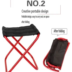 Sammenklappelig Camping Stol, Mini Camping Stol, Bærbar Lille Camping Stole Oxford Aluminiumlegering, til Vandreture, Grill, Have Picnic Strand - Sølv | Fyndiq
