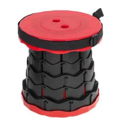 Sammenklappelig campingstol med justerbar højde 45 cm rød 200 kg Red