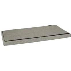 Sammenklappelig siddepuf med opbevaring 76x38x38 cm grå maks. 100 kg