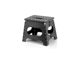 Sammenklappelig skammel 27 cm - Sort