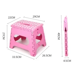Sammenklappelig skammel 27 cm - Sort