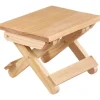 Sammenklappelig skammel af massivt træ til hjemmet, leg, fiskeri, have, 24x19x17,8 cm