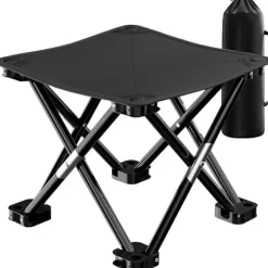 Sammenklappelig skammel, foldbar skammel, camping skammel, foldbar skammel med stabile fødder og bæretaske, foldbar skammel til picnic fiskeri