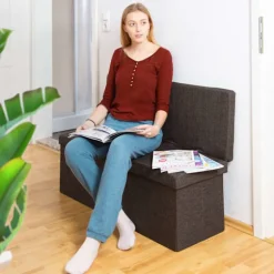 Sammenklappelig skammel med ryglæn XL