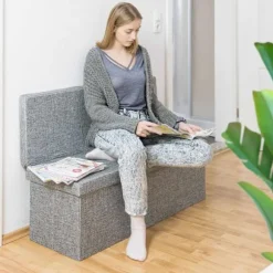 Sammenklappelig skammel med ryglæn XL