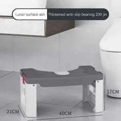 Sammenklappelig toiletstol til badeværelse, skridsikker skammel til børn, voksne, ældre, gravide kvinder, let at rengøre, kompakt opbevaring blå Blue | Fyndiq
