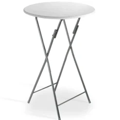 Sammenklappeligt barbord, hvid MDF, 130x60cm