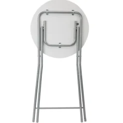 Sammenklappeligt barbord, hvid MDF, 130x60cm