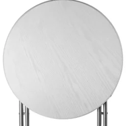 Sammenklappeligt barbord, hvid MDF, 130x60cm