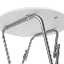 Sammenklappeligt barbord, hvid MDF, 130x60cm