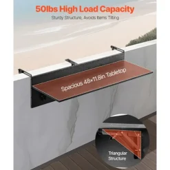 Sammenklappeligt Bord - DUOKU - Model DL-BC04 - Inox - 122 x 45 cm