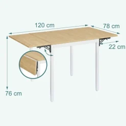 Sammenklappeligt spisebord til 2-4 personer, pladsbesparende design