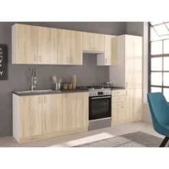 SARA Høj enhed - 2 døre - Sonoma eg indretning - L80 x D31 x H71,5 cm Mast