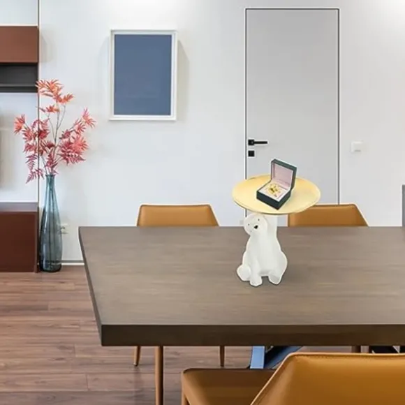 Sød Bjørn Bordplade Opbevaringsorganisator Dekorativ Smykkedish Nøglebakke Entré Nøgleholder Bord Midtpunkt Dekoration