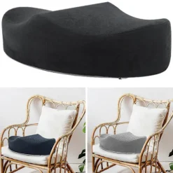 Sædehynde Memory Foam Ergonomisk Stolhynde Komfortabel Støttepude til Hjemmekontor -Yx Black