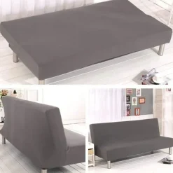 Sædehyndeovertræk til sofa uden armlæn. Elastisk sofaovertræk til sovesofa