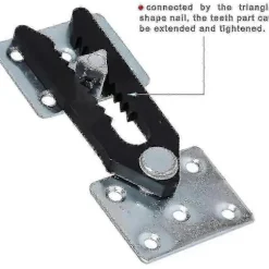 Sektionssofakonnektor, 4 stk. Metal Sofasamlingsbeslag Alligator Style Sektionssofakonnektor