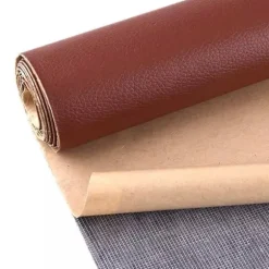 Selvklæbende Læderlap – PU-læder – 50x100 cm Dark brown