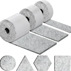 Selvklæbende møbelglider, møbelstolglider 3 ruller (100 * 10cm+100 * 5cm+100 * 2cm), stolpude 4mm-tyk filtglider