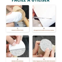 Selvklæbende møbelglidere, møbelstolglidere 3 ruller (100 * 10 cm + 100 * 5 cm + 100 * 2 cm), stolpude 4 mm tyk filtglider