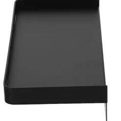 Selvklæbende væghylde Lille vægmonteret selvklæbende hylde Telefonholder Hylde Sort 18,5X9,1X4,2CM Sort
