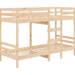 Seng i højden - Eksklusivt hus - 75x190 cm (uden madras) - Massivt fyrretræ - Sikkerhedsgelænder