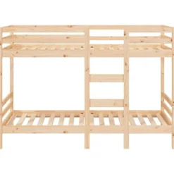 Seng i højden - Eksklusivt hus - 75x190 cm (uden madras) - Massivt fyrretræ - Sikkerhedsgelænder