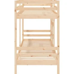 Seng i højden - Eksklusivt hus - 75x190 cm (uden madras) - Massivt fyrretræ - Sikkerhedsgelænder