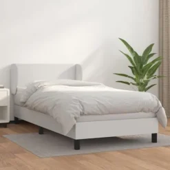 Seng med lameller og madras - Eksklusiv Hus - 80x200 cm - Syntetisk læder - Maksimal afslapning