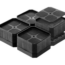 Sengben Løfter Møbel Løfter Seng Løfter Fod Løfter, Øg Højden med 4CM eller 8CM (4 Pak, Sort)