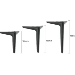 Sengebjælkestøtte Møbelben SORT 15CM Black 15cm