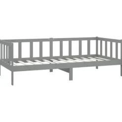 Sengebænk - Eksklusivt Hus - Madras 90x200 cm - Massivt fyrretræ - Vaskbare betræk Grå