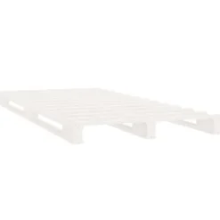 Sengebund - Eksklusivt Hus - Massiv fyrretræ - 90x200 cm - Hvid - 1 plads Vit