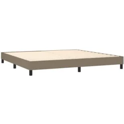 Sengebund med lameller - Eksklusiv Hus - Madras Taupe 200x200 cm - Justerbar hovedgærde - Middelhård støtte