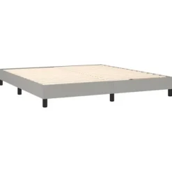 Sengebund med lameller og madras - 180x200cm - Justerbar hovedgærde - Blødt stof - 2 pladser