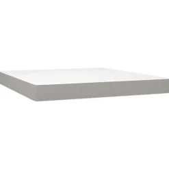 Sengebund med lameller og madras - 180x200cm - Justerbar hovedgærde - Blødt stof - 2 pladser