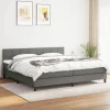 Sengebund med lameller og madras - Eksklusiv hus - 160x200cm - Justerbar hovedgærde - Mørkegrå