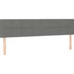 Sengebund med lameller og madras - Eksklusiv hus - 160x200cm - Justerbar hovedgærde - Mørkegrå