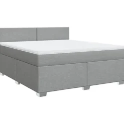 Sengebund med madras - Eksklusivt hjem - 180x200cm - Aftageligt betræk - Blødt stof