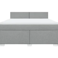 Sengebund med madras - Eksklusivt hjem - 180x200cm - Aftageligt betræk - Blødt stof
